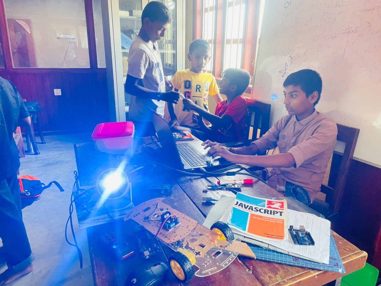 JHC IT Club Arduino Holiday Class 2026 - students during the class on 11 August 2026